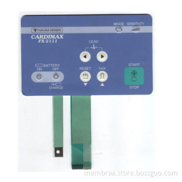 Customized Waterproof Embossed Metal Dome Membrane Switch With CMYK Printing
